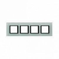 Рамка 4 поста UNICA CLASS, матовое стекло | код. MGU68.008.7C3 | Schneider Electric